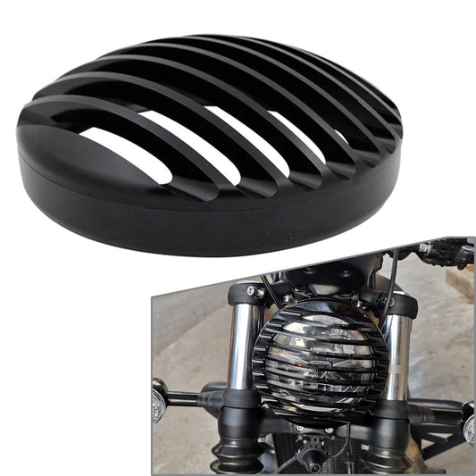 Black Shallow Cut Headlight Headlamp Grill Cover for Bobber All Years