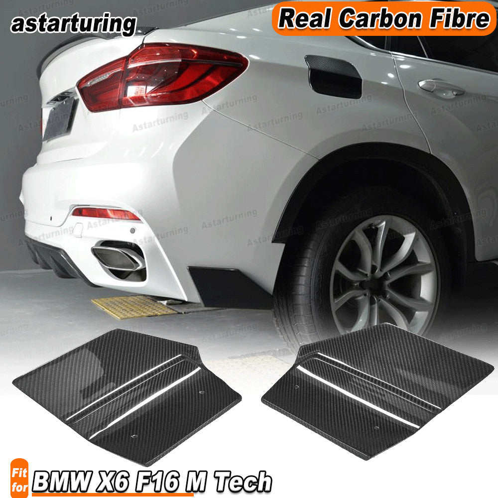 REAL Carbon Rear Splitters Bumper Flaps for BMW X6 F16 M Tech M-Sport 4-D 14-17