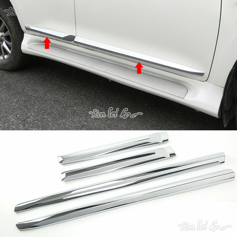 for Toyota Prado FJ/LC150 2018-2021 Outside Door Body Side Molding Chrome Trim