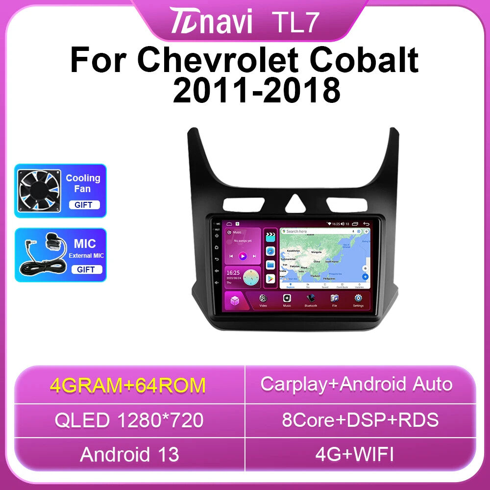 for Chevrolet Cobalt 2 2011-2018 Stereo CarPlay Head Unit Car Radio GPS Player