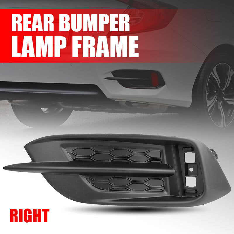 Right Side Rear Bumper Reflector Fog Light Bezel Cover Fit for HONDA for CIVIC 2016-2021