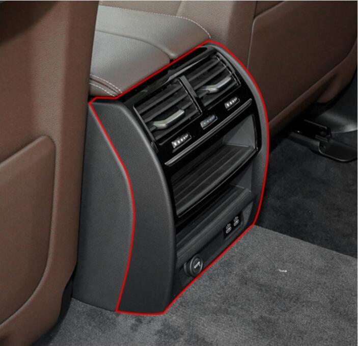 Silver ABS Inner Rear Air Vent Outlet Panel Cover for BMW 5 Series G30 2020-2022