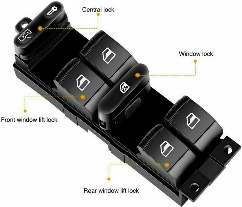 for VW for Golf for Jetta MK4 PassatB5 US Driver Side Power Master Window Control Switch