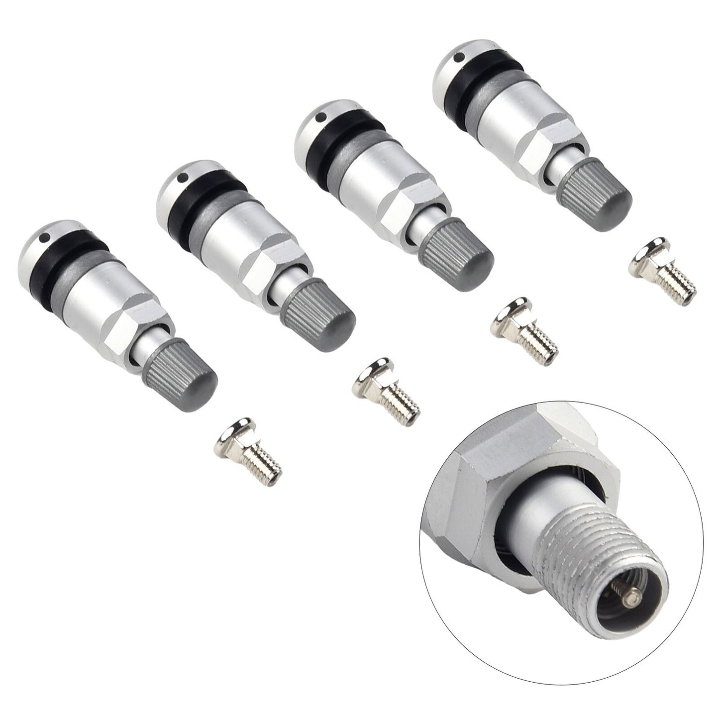 4-piece TPMS tire pressure monitoring sensor valve stem repair parts for BMW 5 Series