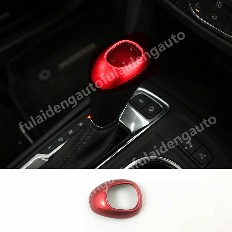 for Chevrolet Equinox 2018-2021 Red ABS Car Interior Gear Shift Knob Cover Trim