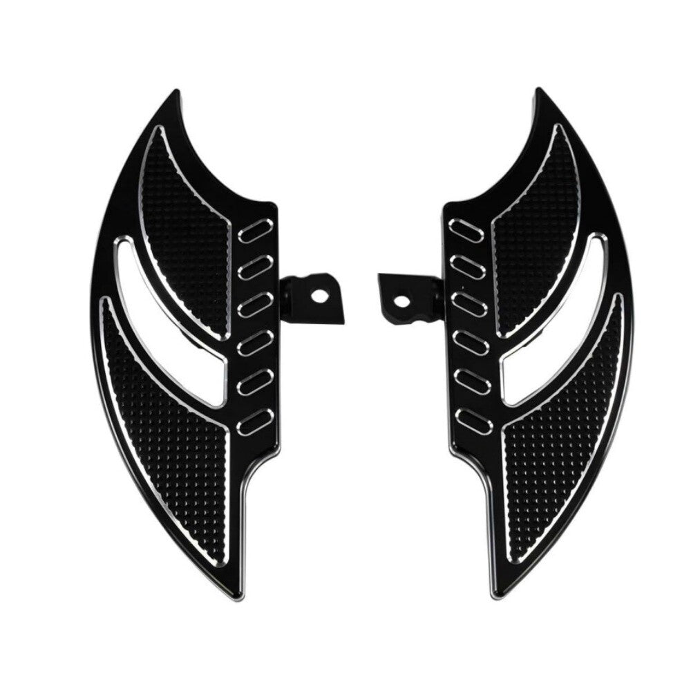 Floorboards Foot Pegs Footrest Pedals CNC Cut for Harley Touring Softail Fatboy