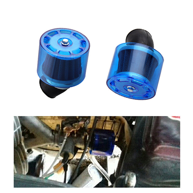 35mm motorcycle air filter suitable for 50/110/125cc, splash-proof plastic protective cover.