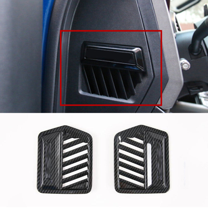 for ford  F-150 F150 2017-2020 Carbon Fiber 2X Side Air Outlet Vent Cover Trim