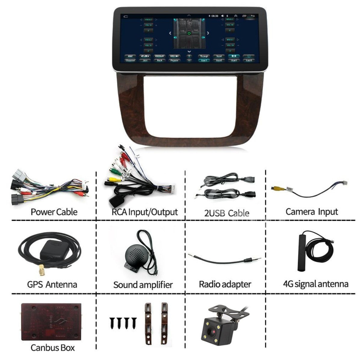 Android 14 Radio GPS Mirror Link W/Cam Fit for Chevrolet Chevy Tahoe 2007-2013