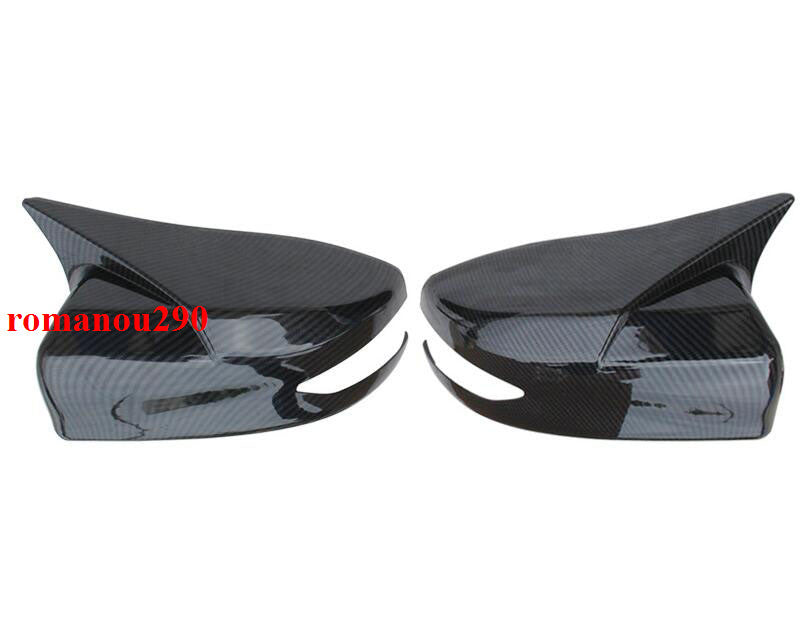2Pcs for Nissan Altima 2013-2018 Carbon Fiber Ox Horn Rearview Mirror Cover Trim