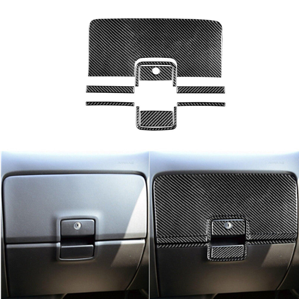 9Pcs Carbon Fiber Glove Box Cover Trim For Silverado for GMC for SIERRA 2014-2018
