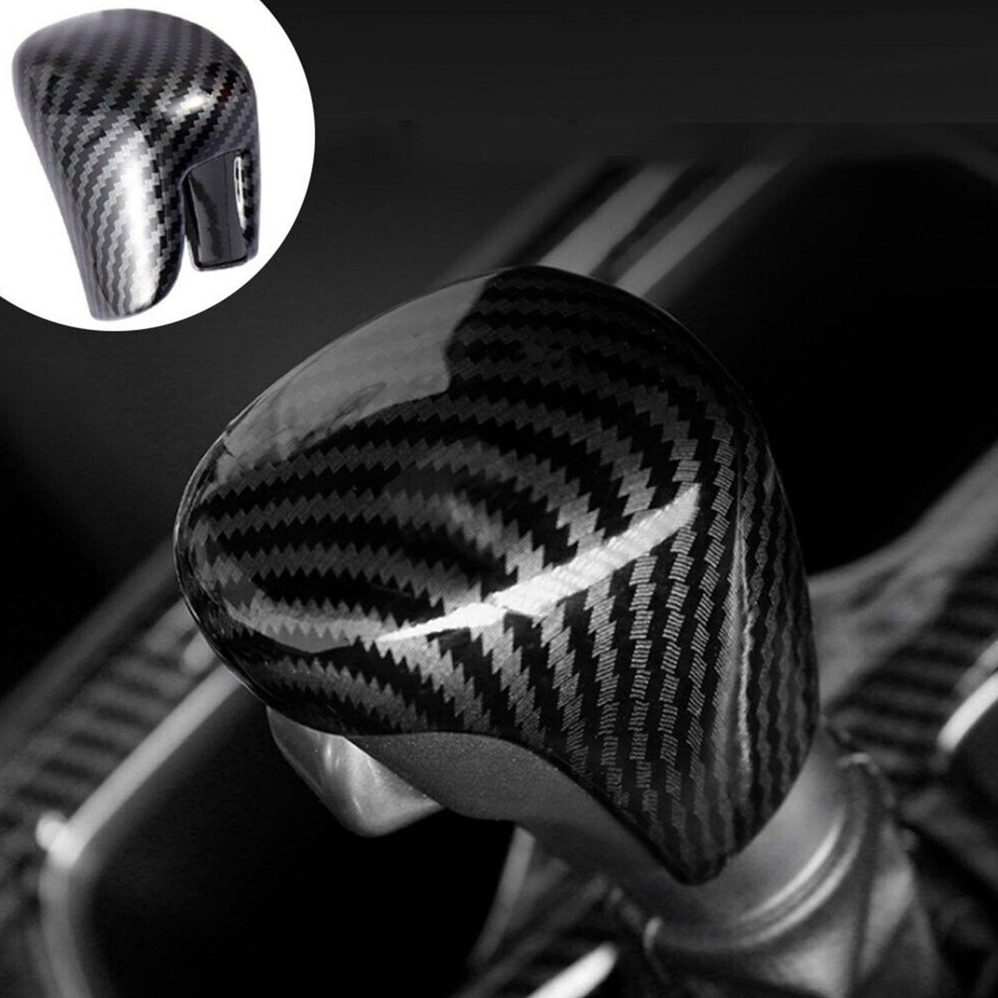 For 2018-2023 for Honda Accord Carbon Fiber Indoor Shift Button Cap Cover Trim