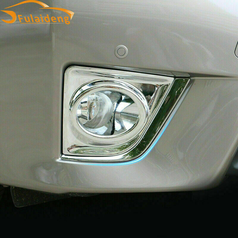for Toyota for Corolla 2014 2015 2016 Chrome Front Bumper Fog Light Lamp Cover Trim