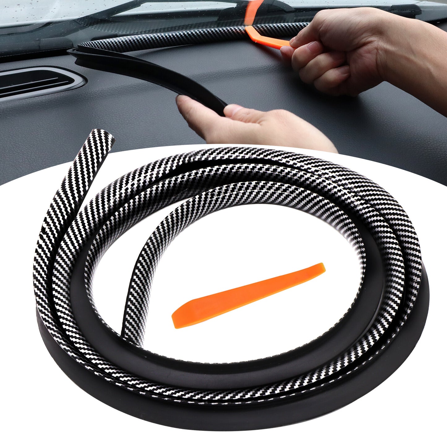 US Fiber Rubber Soundproof Filling Sealing Strip Gap For Car Dashboard 1.6m
