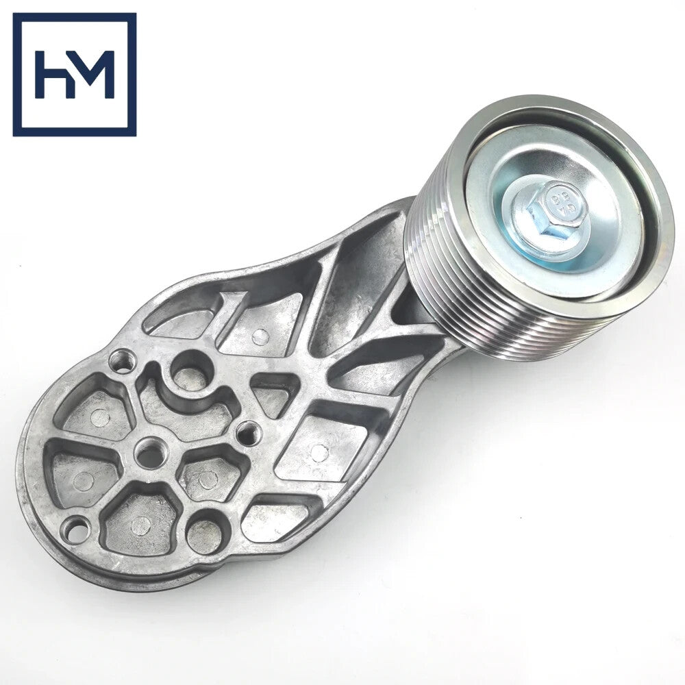 The belt tensioner pulley is suitable for Volvo models 21766717, 20521447, 21153968, 21393207, and 85013791-.