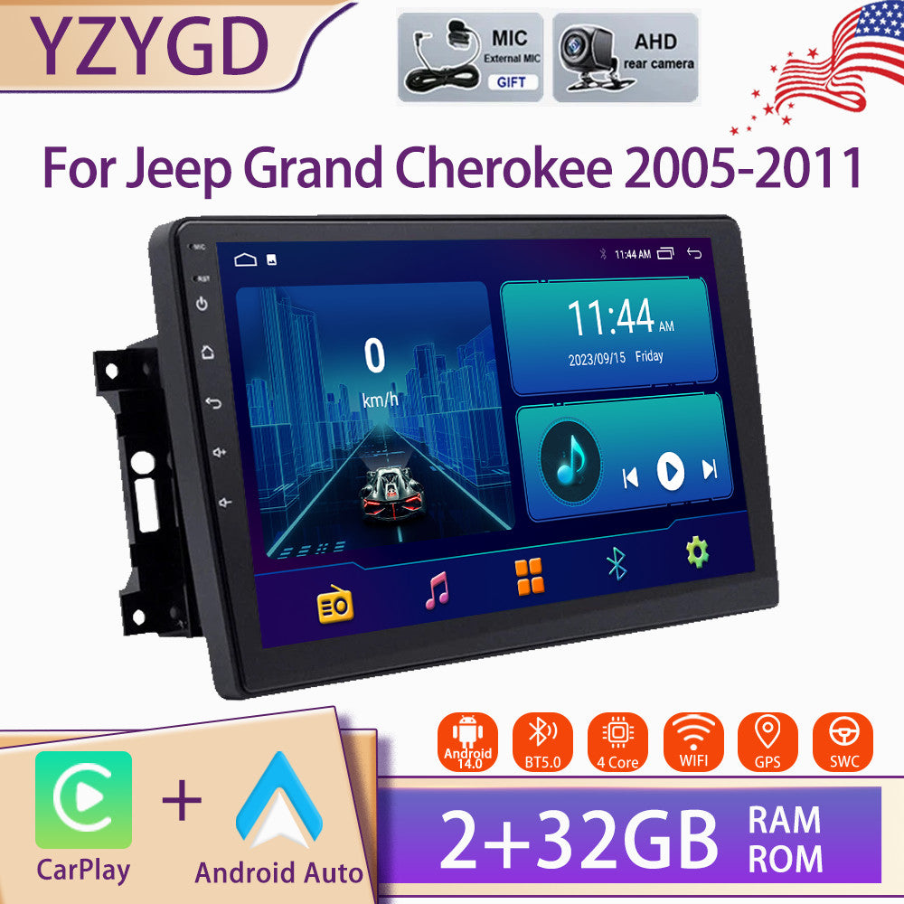 Android Carplay Car Stereo Radio GPS Screen BT for Jeep for Grand Cherokee 2005-2011