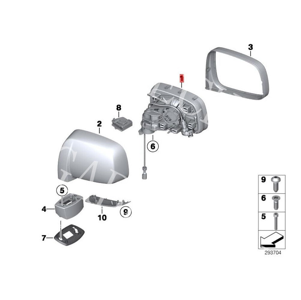 Left rearview mirror assembly for Rolls-Royce for Phantom 2017-2018. equipment manufacturer: 5116734339