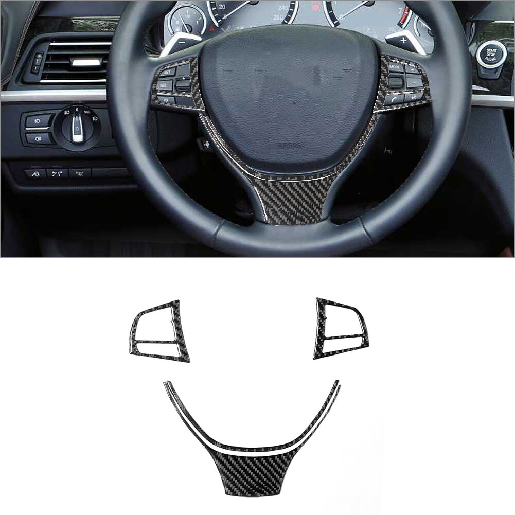 36Pcs Carbon Fiber Interior Full Kit Cover Trim for BMW 6Series F12 F13 2011-18