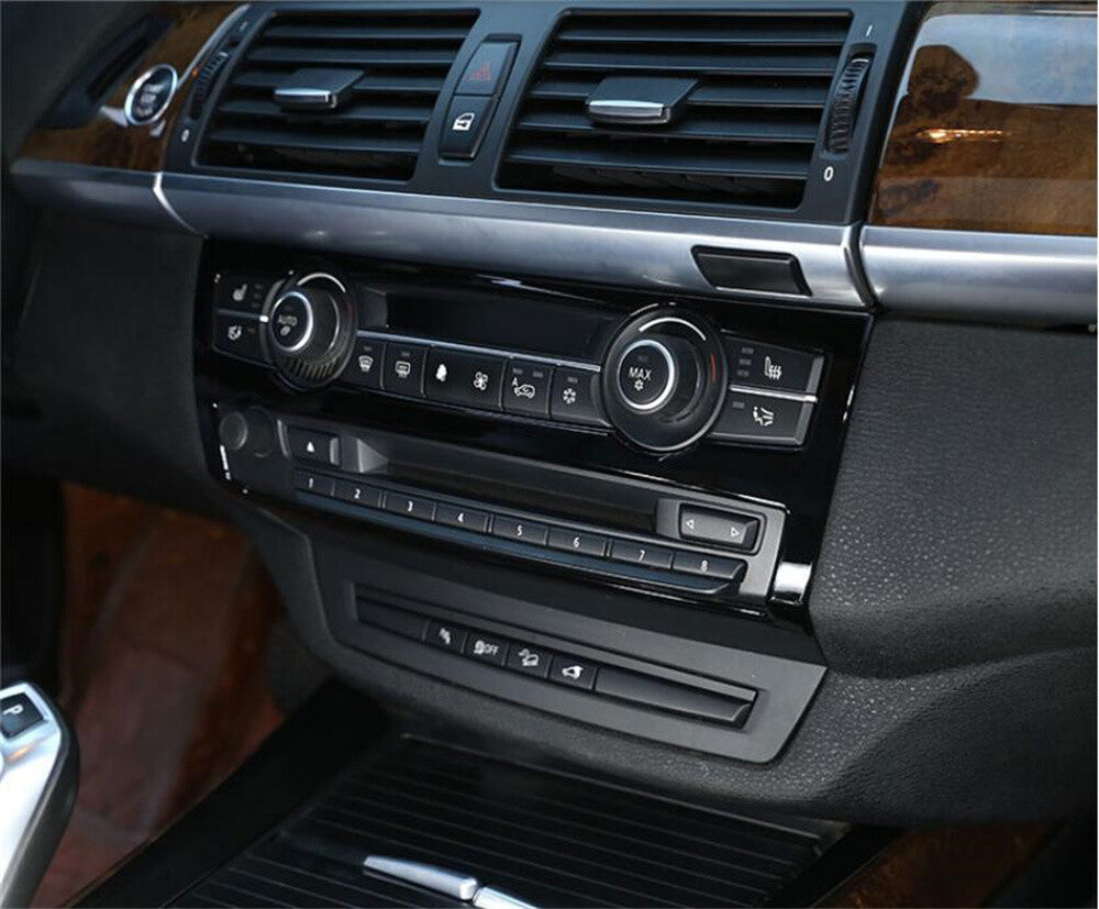 Gloss Black ABS Air Conditioner Volume Button Trim for BMW X5 E70 X6 E71 2008-13