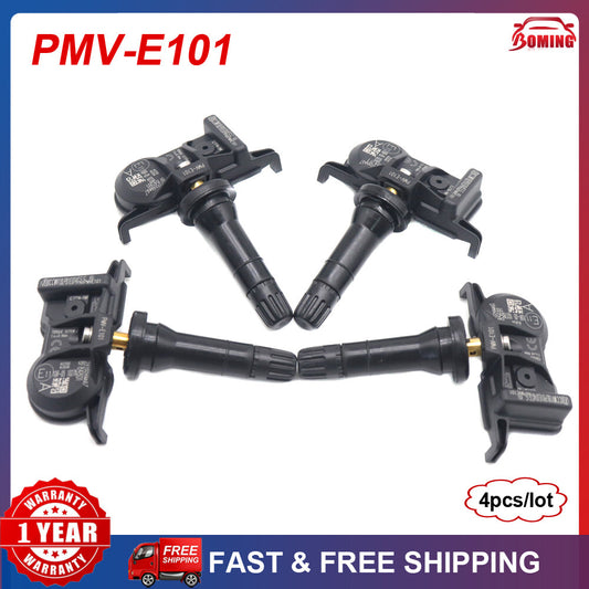 (4) Tire pressure sensor kit PMV-E101, suitable for Nissan 433MHz 40700-6LB0A, new.