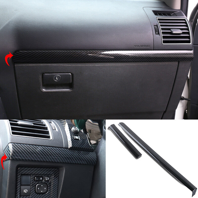 for Toyota Prado 2010-2021 Carbon fiber Interior Console Stripe Decorative Trim