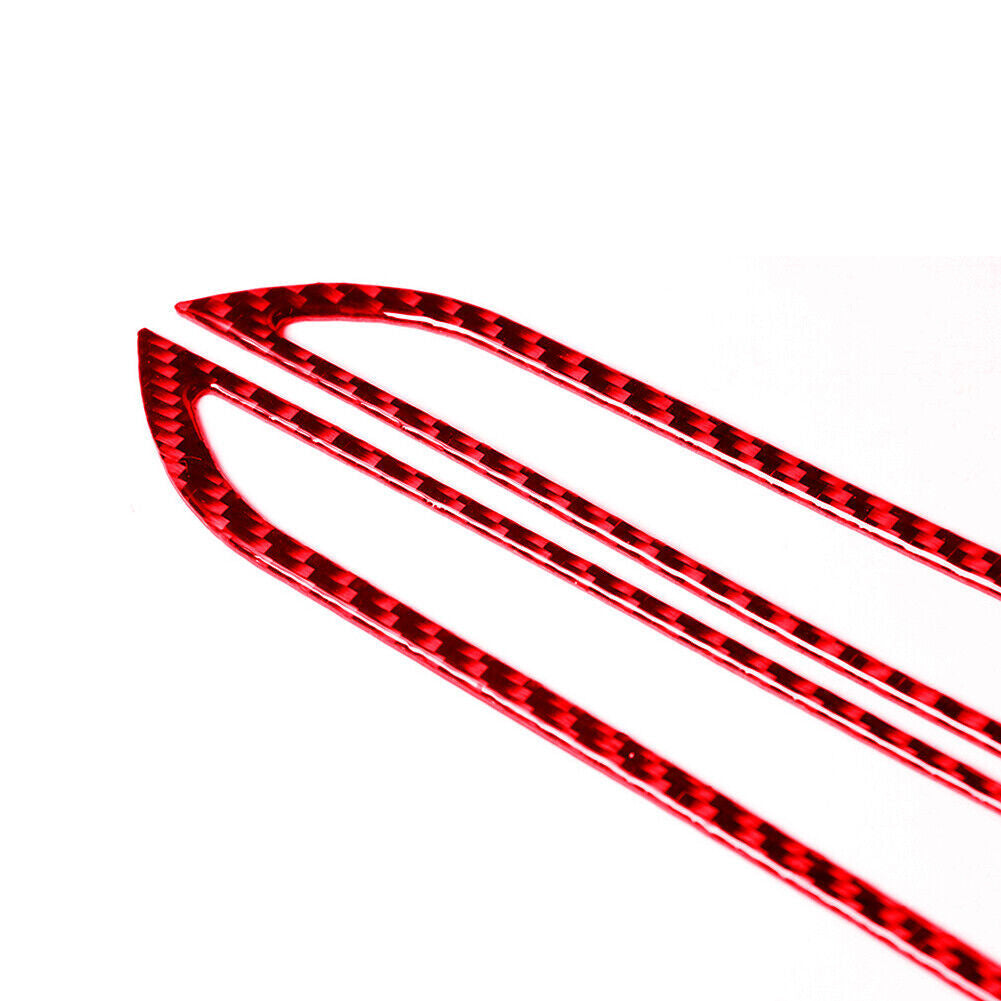 Red Carbon Fiber Door Air Vent Outlet Cover Trim for BMW 6Series F12 F13 2011-18