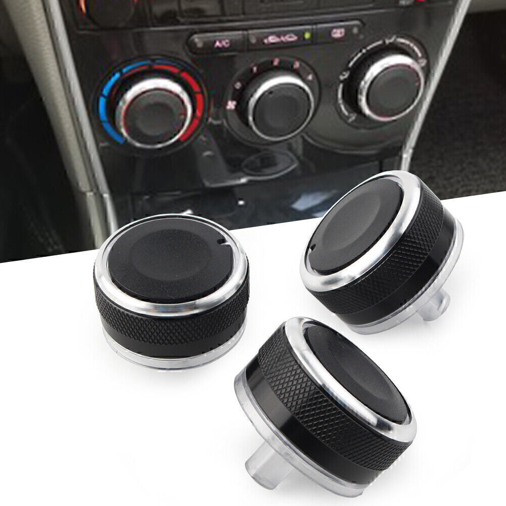 3Pcs Air Conditioning Heat Control Knob A/C Switch Replace for Mazda 6 2003-2008