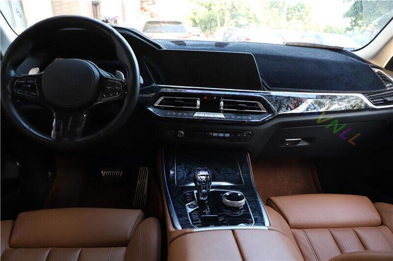 Fit for BMW X5 2019-2023 Black Wood Grain Car Interior Moulding Decor Cover Kit