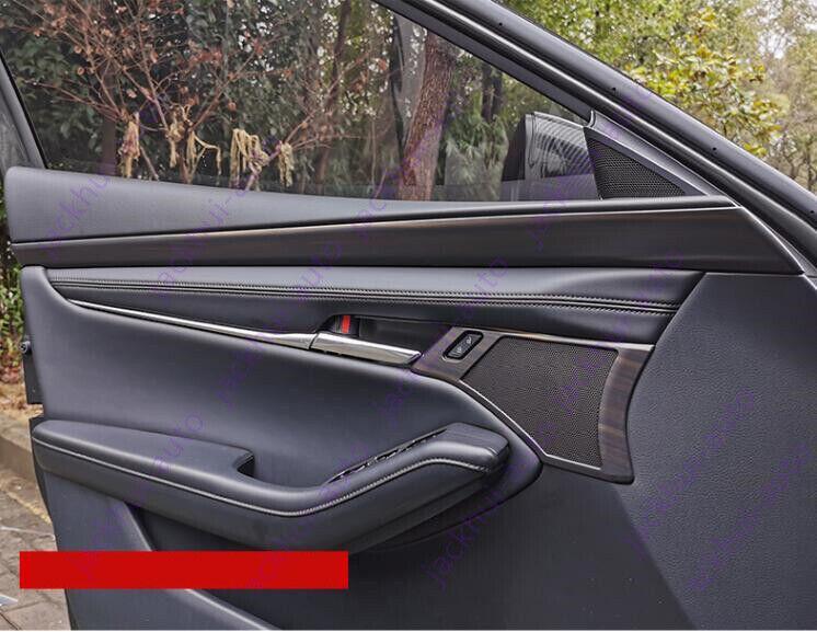 Wood grain ABS door car door panel trim strip cover for Mazda 3 Axela 2019-2021