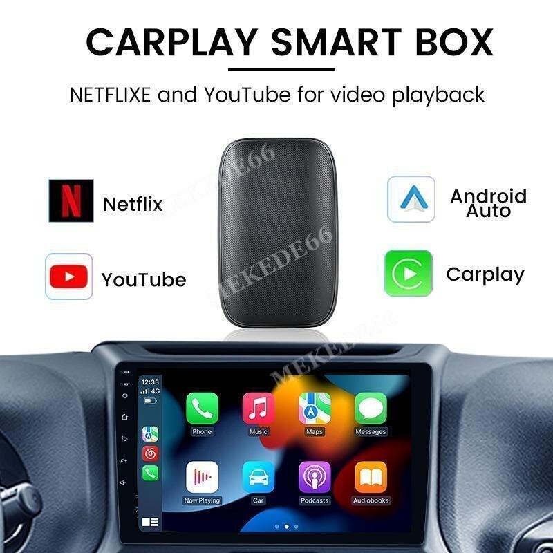 2+8G Wireless CarPlay AI Box Android Quad-Core Car Adapter for Car Multimedia Video