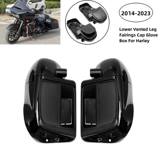 Lower Vented Leg Fairings Cap Glove Box for Harley Touring Electra Street Glide