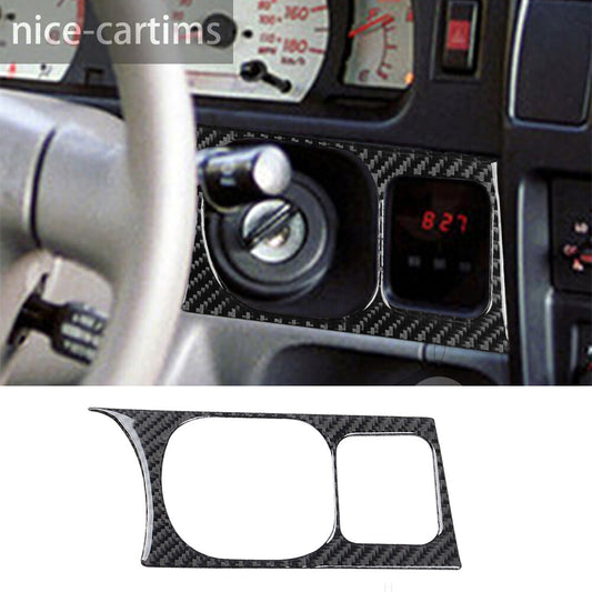 Carbon Fiber Keyhole Ignition Switch Button Panel Trim for Toyot@ Tacom@ 2001-04