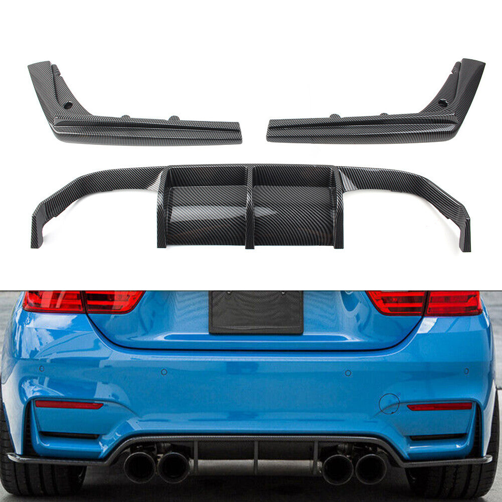 Carbon Fiber Rear Bumper Diffuser Lip Body Kit for BMW F80 M3 F82 F83 M4 2015-20