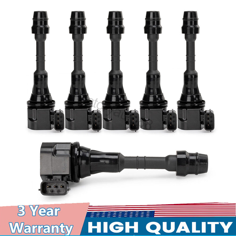 6 Ignition Coils for Nissan Quest, Maxima, Altima, Murano, for Infiniti 3.5 22448-8J115