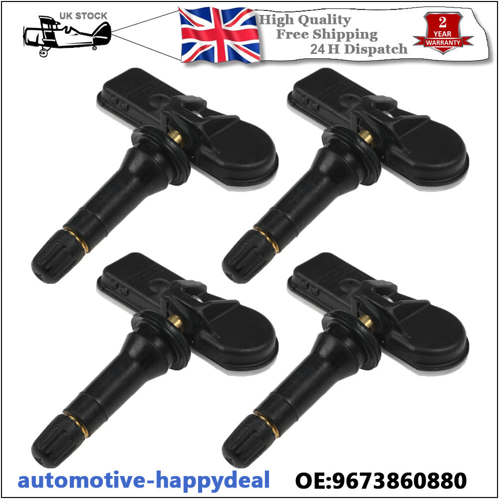 4X Tyre Pressure Sensor TPMS 9673860880 for Peugeot 308 T7 04/2007-08/2013