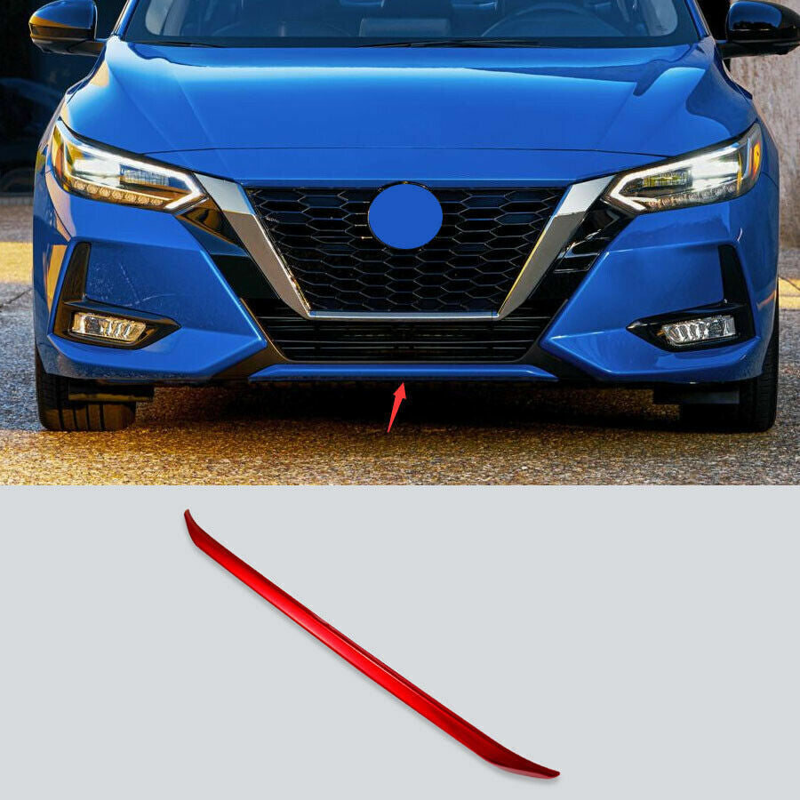 1x for Nissan Sentra Sylphy 2020-23 Red ABS Front Bumper Lower Guard Cover Trim