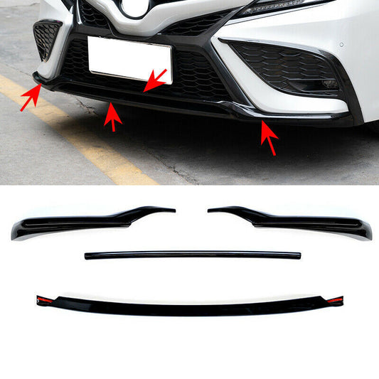 4X for Toyota for Camry SE XSE 21-2023 Glossy Black Front Bumper Moulding Cover Trim