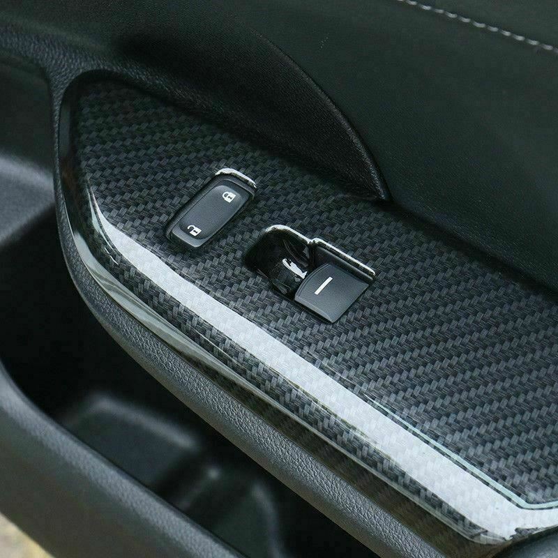 Carbon Fiber Interior Door Window Switch Cover Trim for Honda for Civic 2016-2021