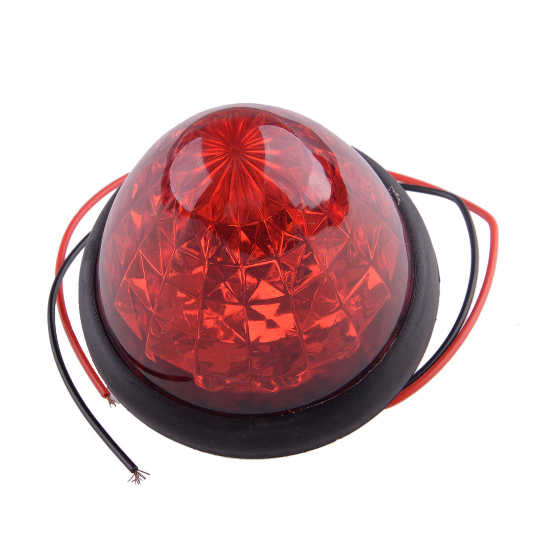 2pcs Red Round 16-LED Side Marker Beehive Cone Lights Truck Trailer