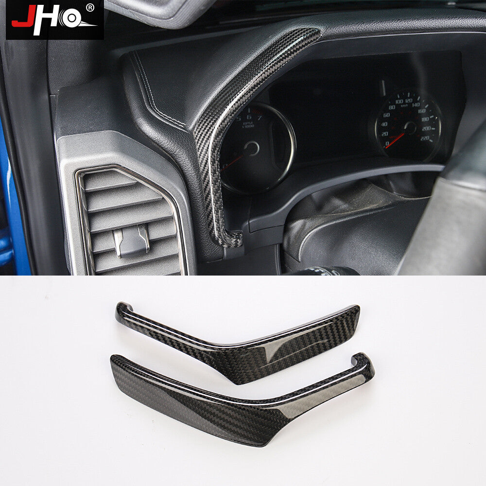 Carbon Fiber Dash Cover Dashboard Decor Trim Accessories for Ford F150