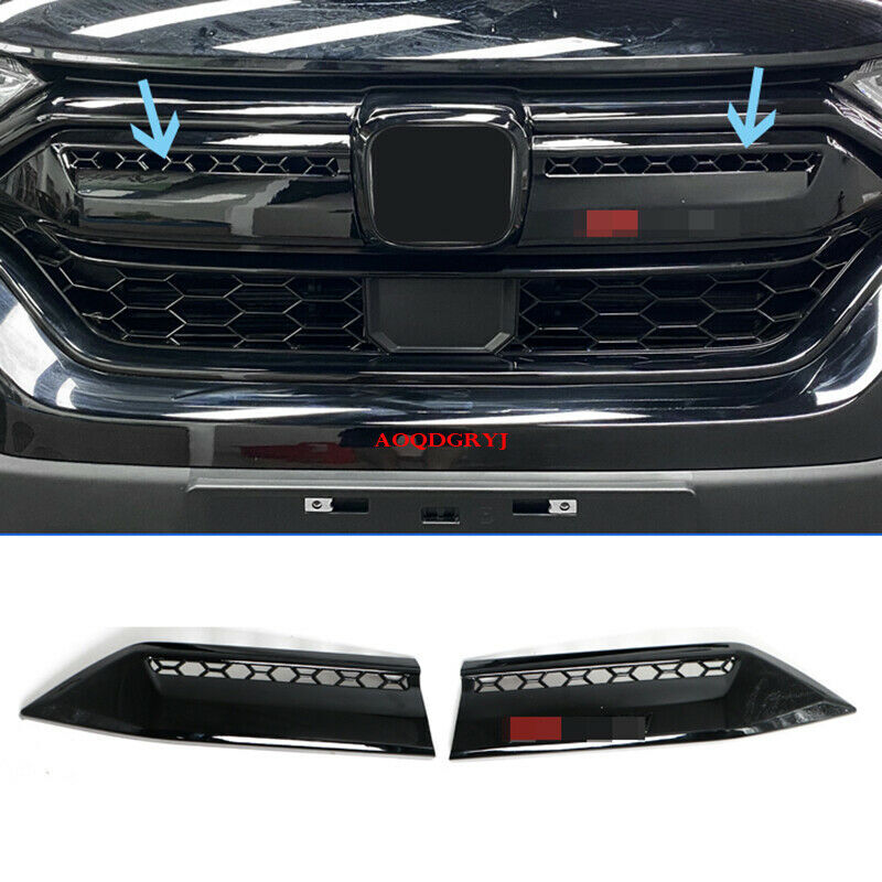 for Honda CR-V CRV 2020-2022 Glossy Black Front Grill Upper Moulding Cover Trim