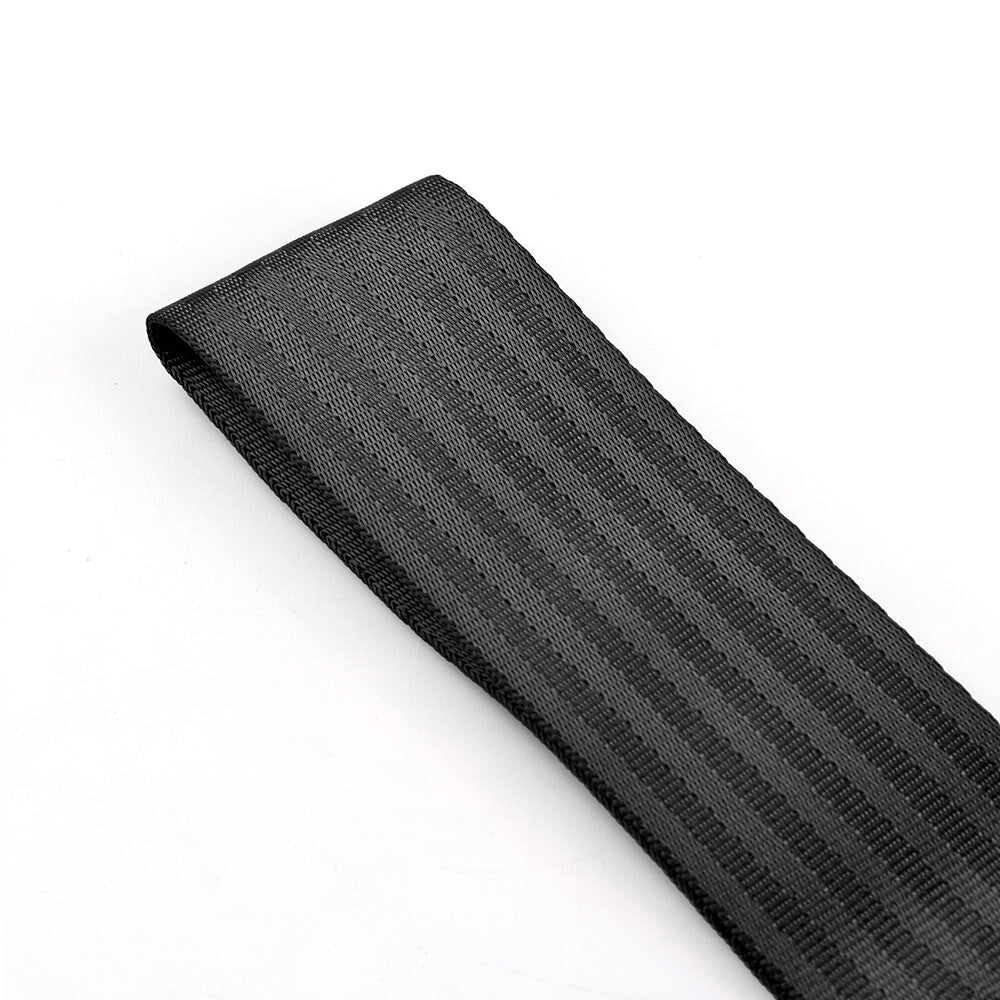 High Strength Racing Tow Strap Set for Front Rear Bumper Towing Hook Black