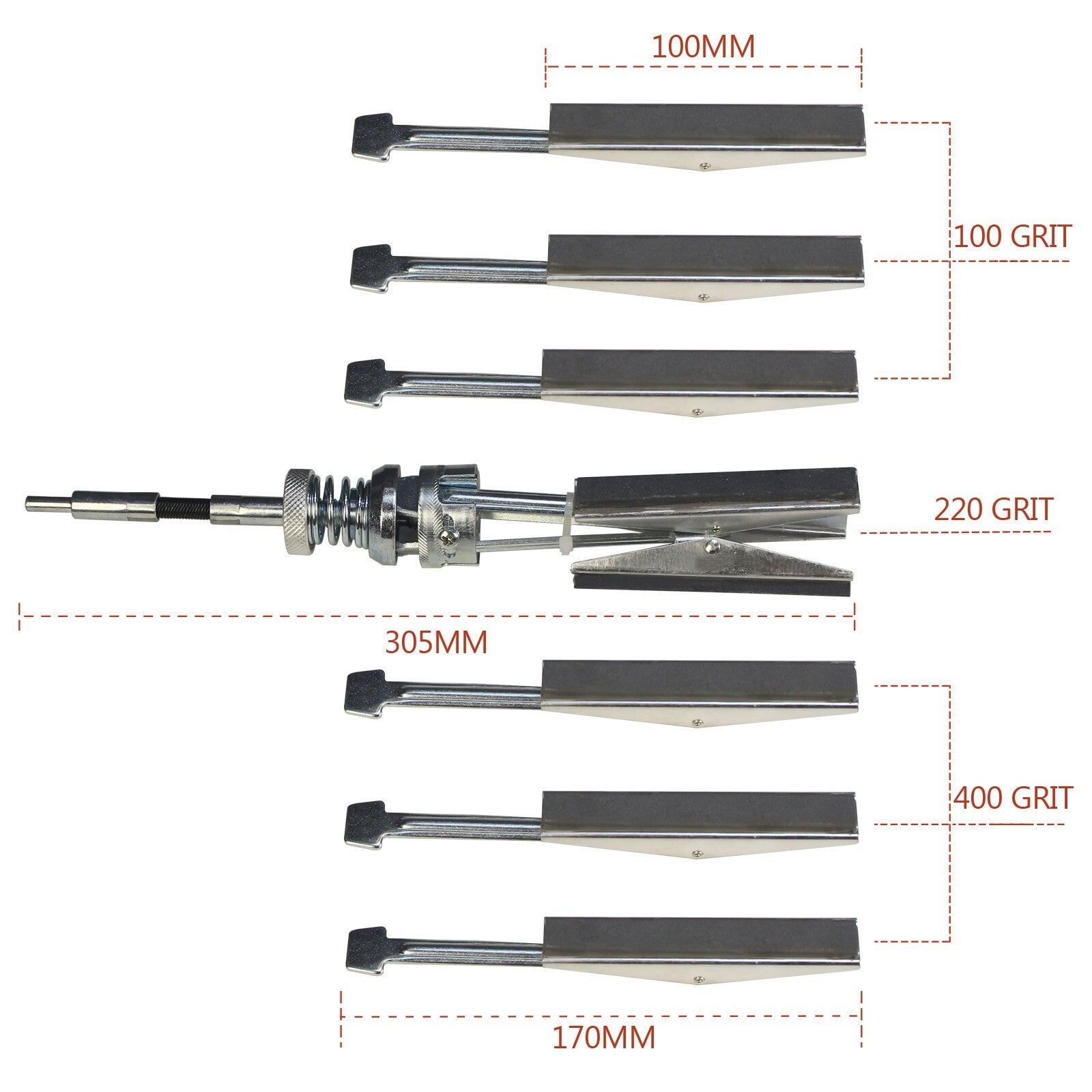 Brake piston cylinder sharpening tool, engine cylinder sharpening tool, 2 to 6 1/2 100 220 400 g