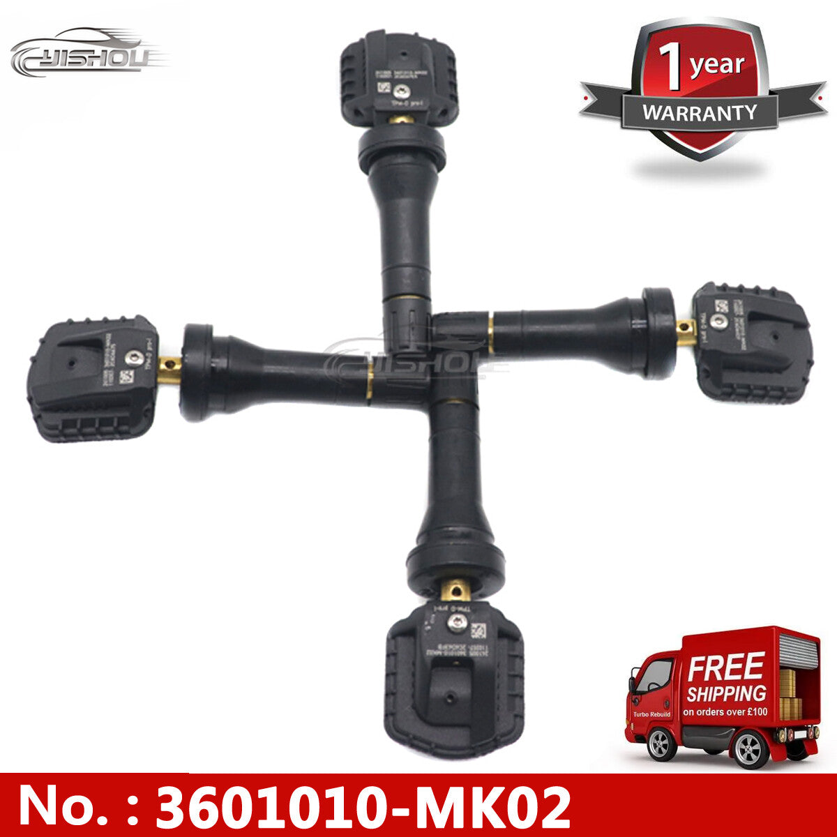 4-pack of new TPMS tire pressure monitoring system sensors 3601010-MK02 suitable for Changan