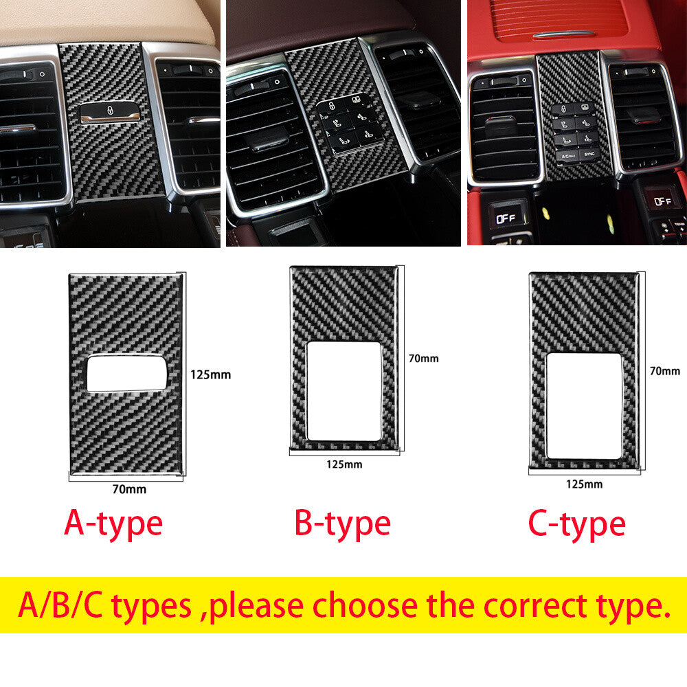 Rear for Seat Adjustment Switch Button Trim for Porsche for Panamera 2010-16Carbon Fiber