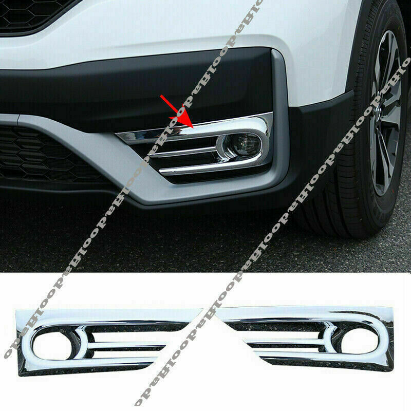 for Honda CRV CR-V 2020-2022 ABS Chrome Front Fog Light Lamp Cover Frame Trim 2X
