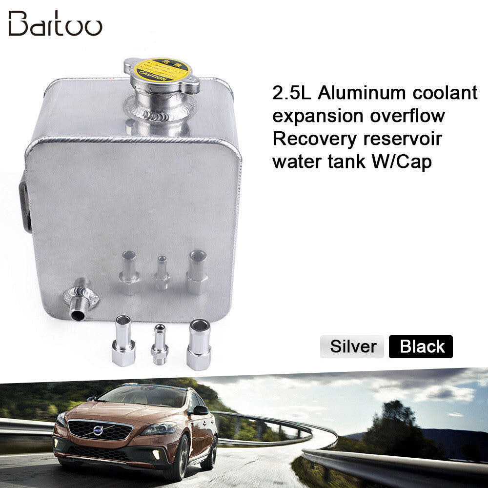 Universal Coolant Radiator Overflow Recovery Water Tank Bottle PRO 2.5L Aluminum