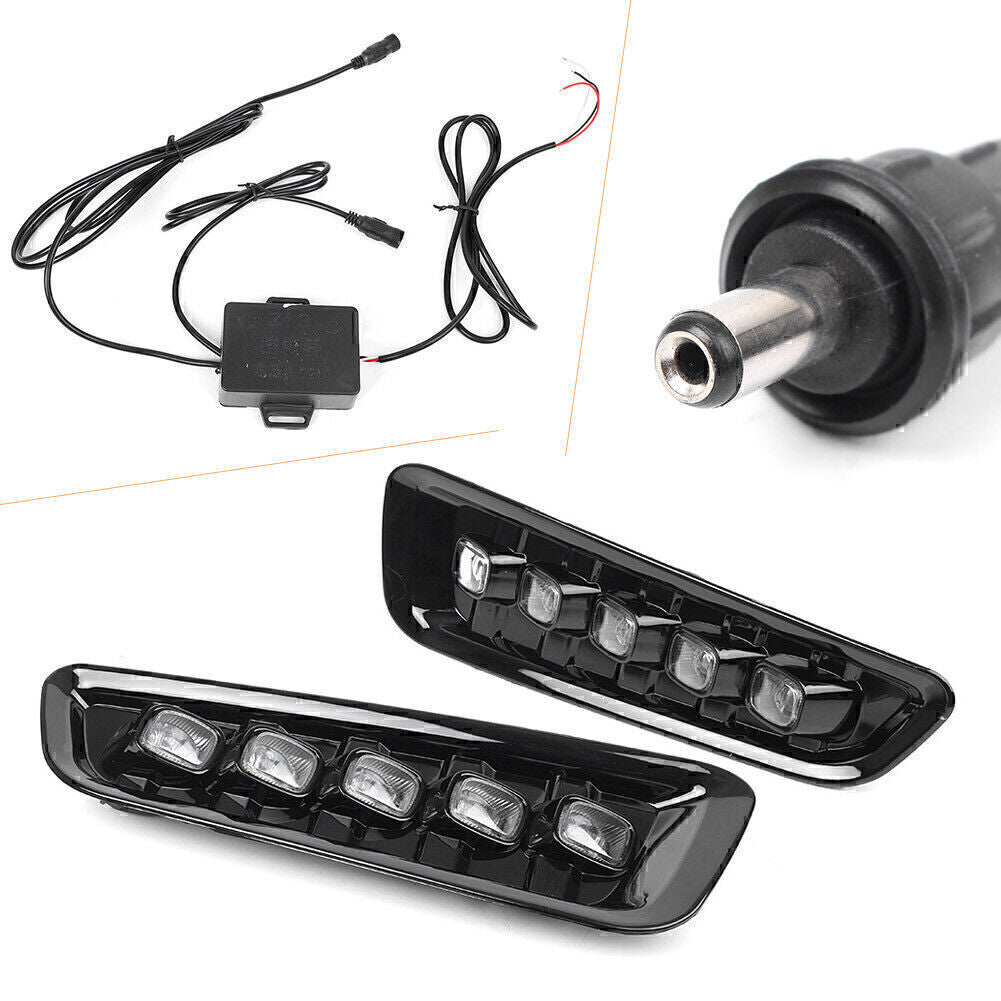 2-Piece Car LED Daytime Running Fog Lights (DRL) for 2016-18-17 for Ford F150 White