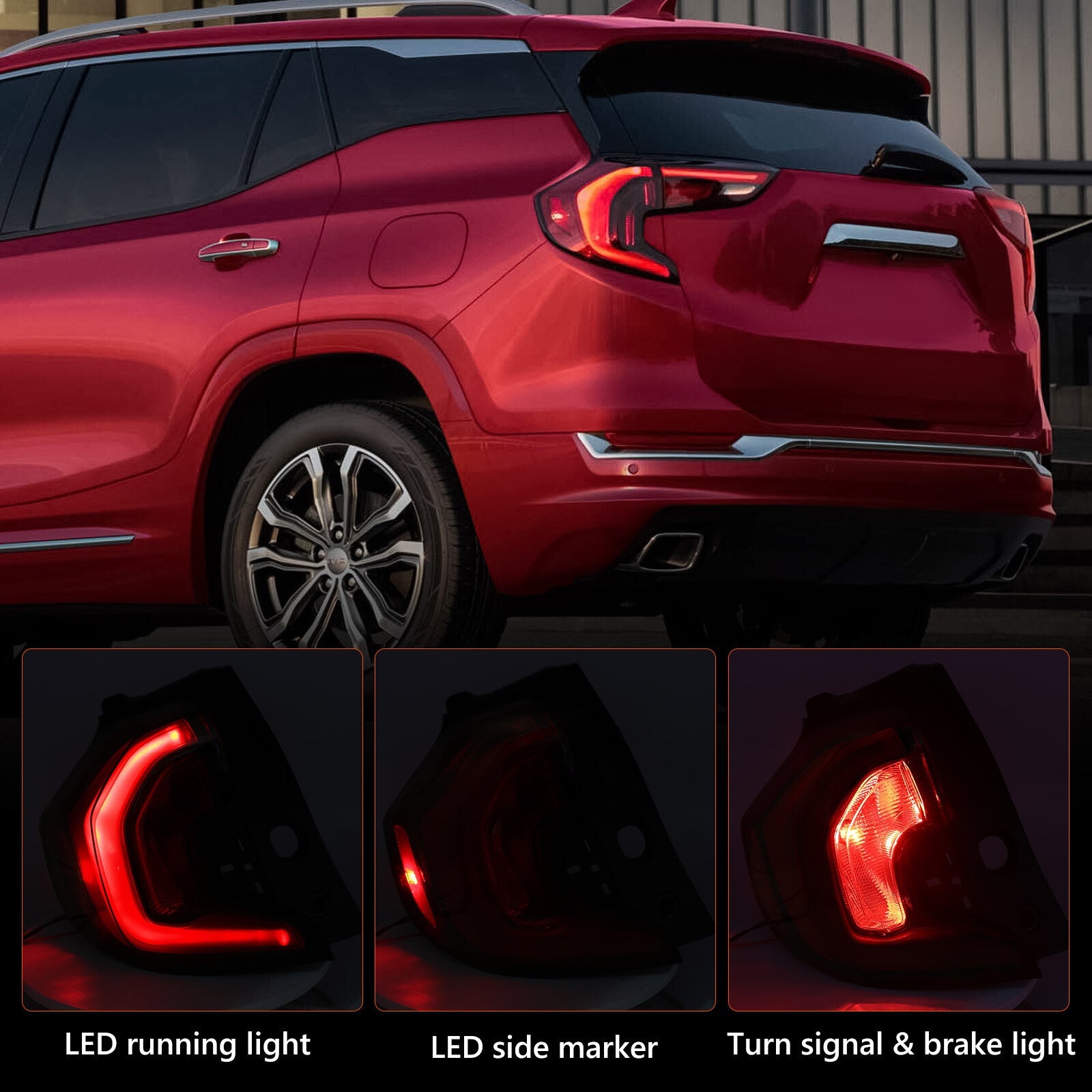 Suitable for 2018-2021 for GMC Terrain SLE|SLT LED Exterior Taillight Assembly Driver Left