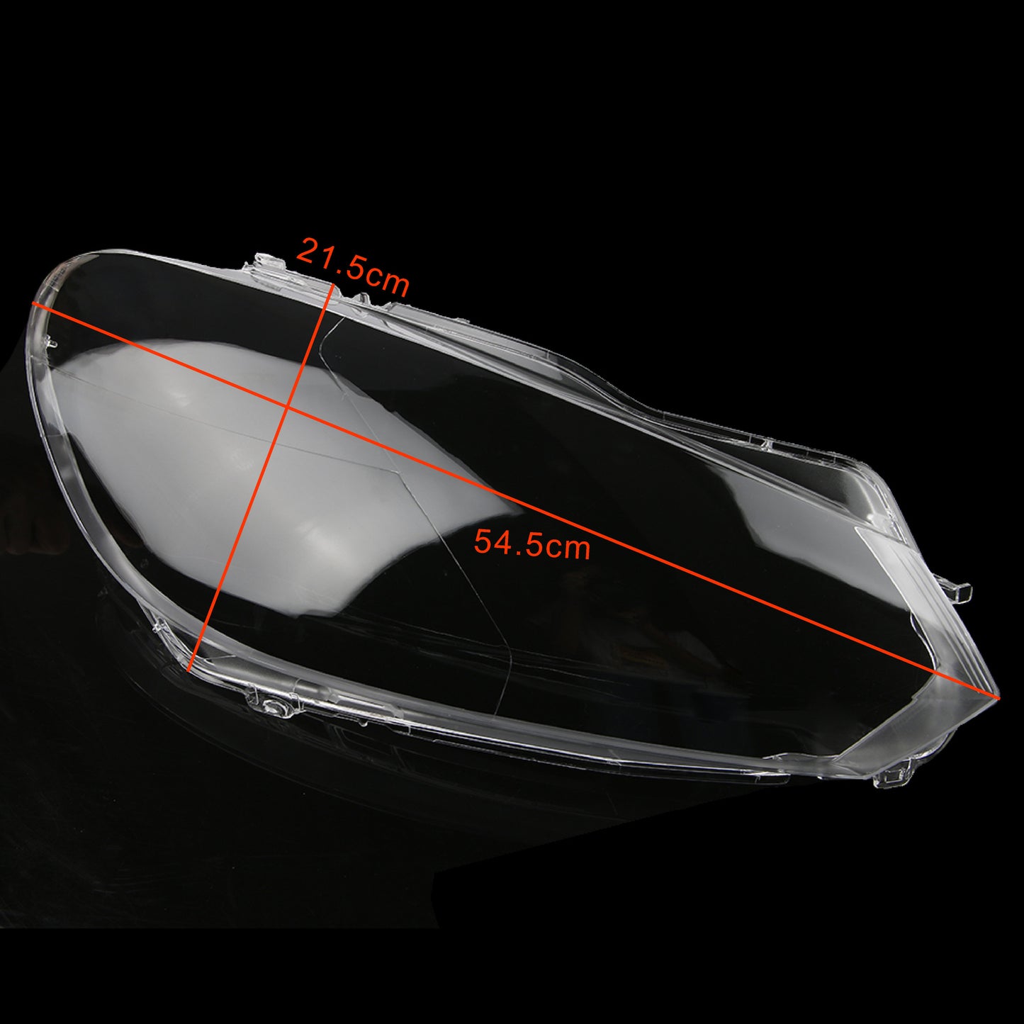 Plastic headlight lens housing protective cover, transparent left and right sides, suitable for 2010-2013 for Volkswagen for Golf MK6.